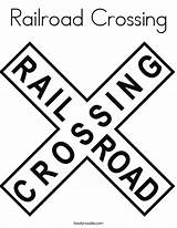 Railroad Crossing Coloring Page  Twisty Noodle sketch template