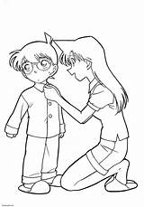 Lovely Conan And Ran sketch template