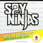 Spy Gaming Ninja Tee Game Wild With Clay SVG PNG Cut File Silhouette