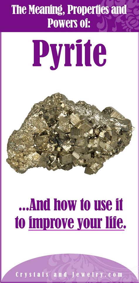 Pyrite: Meanings, Properties and Powers | Healing rocks, Minerals, gemstones, Crystals