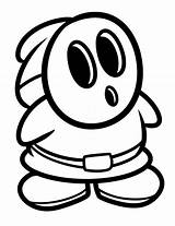 Printable Shy Guy Mario Coloring Page  Free Pages sketch template