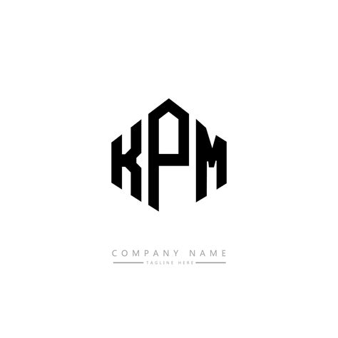 KPM letter logo design with polygon shape. KPM polygon and cube shape ...