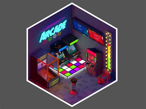 Isometric Arcade v2 | Modélisation 3d, Salle de jeux vidéo, Bricolage ...