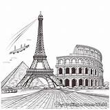 Architecture Coloring Pages  Free & Printable sketch template
