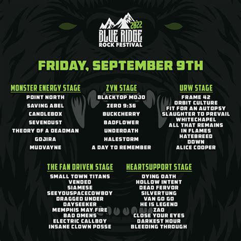 Blue Ridge Rock Festival reveals stage lineups – Live Metal