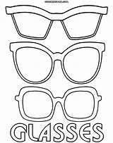 Heart Glasses Coloring Page Pages sketch template