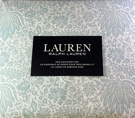 Amazon.com: Lauren Ralph Lauren King Size Floral Sheet Set Cotton Light ...