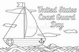 United States Coast Guard Day Coloring Page Stock Illustration  sketch template