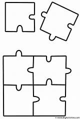 Jigsaw Puzzle  Coloring Page Toys sketch template
