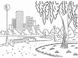 Park Coloring Page sketch template