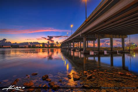 Blue Heron Bridge Sunrise Along Lake Worth Lagoon Singer Island | HDR ...