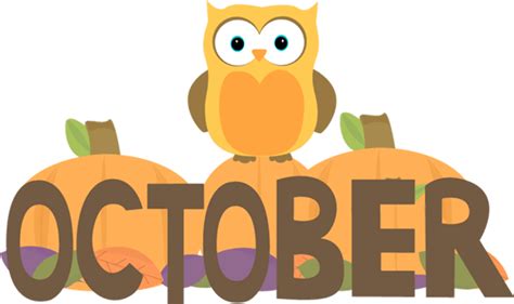 October Calendar Clipart