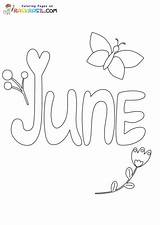 June Coloring Pages sketch template