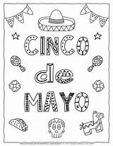 Coloring Mayo Cinco Pages Kids Jalapeno Drawing Spanish Printable  sketch template