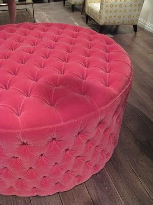 tufted round ottoman | Pink furniture, Tufted furniture, Pink ottoman