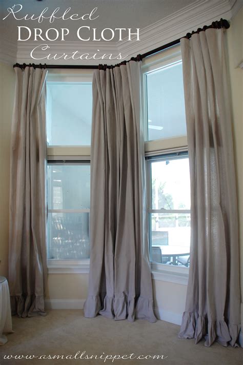 Ruffled Drop Cloth Curtains | A Small Snippet