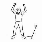 Premium Vector  Golfer Coloring Pages For coloring Book sketch template