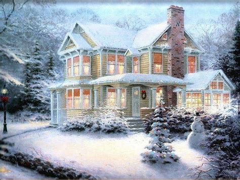 Thomas Kinkade Winter Wallpapers Group (72+)