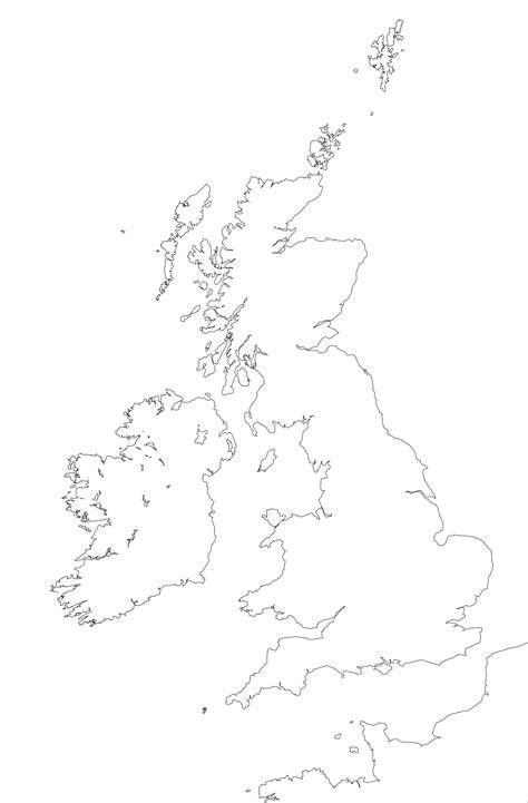 Blank Map British Isles OUTLINE WHITE BG by ImDeadPanda on DeviantArt