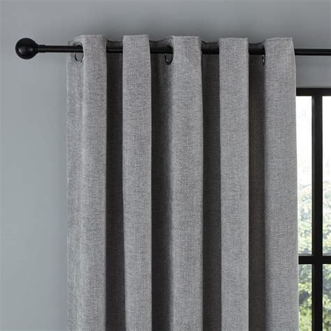 Wynter Grey Thermal Eyelet Curtains | Dunelm