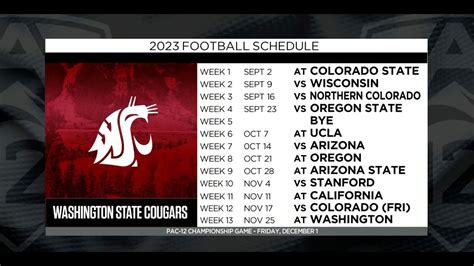 Washington State's 2023 football schedule: Previewing the Cougars’ season - YouTube