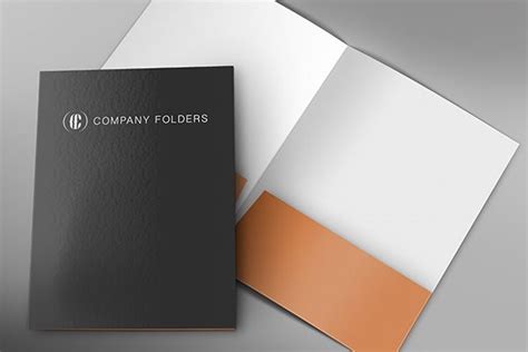 Front & Inside Corporate Folder Mockup Template (Free PSD)