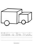 Make a fire truck Coloring Page - Twisty Noodle