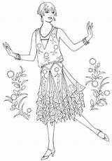 Flapper Coloring Pages For Adults Sketch Coloring Page sketch template