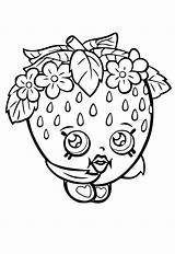 Shopkins Coloring Pages Strawberry Kiss sketch template