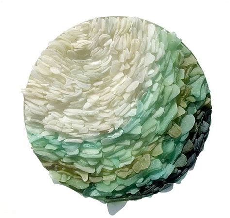 Artist Collects Sea Glass To Create Relaxing Wall Sculptures