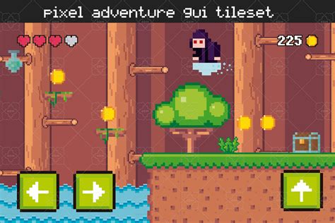 ArtStation - Pixel Adventure Platformer Game UI | Game Assets