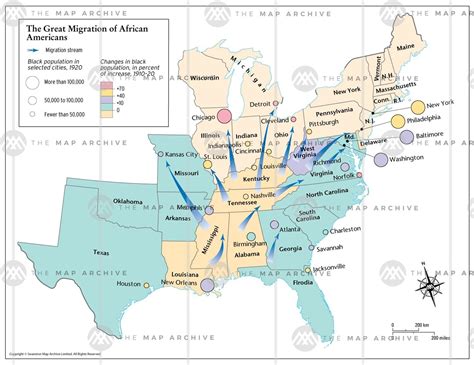 The Great Migration of African Americans 1910 - 1920. : MapPorn