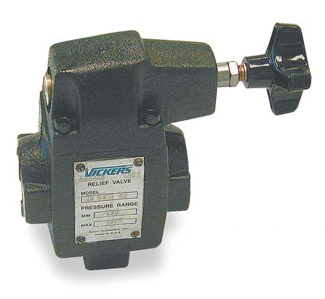 EATON VICKERS Adjustable Relief Valve, 1500 to 3000 psi, 7/8"-14 UNF, 45.0 gpm, Cast Iron ...