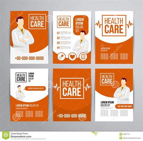 Healthcare Brochure Stock Vector. Illustration Of Business inside Healthcare Brochure Templates ...