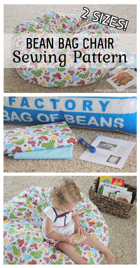 FREE Bean Bag Chair Sewing Pattern (2 Sizes!) - Gluesticks Blog