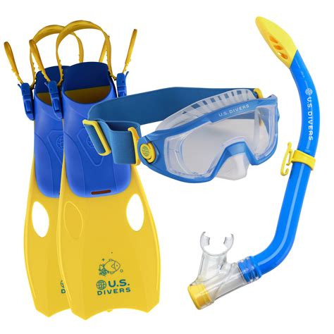 U.S. Divers Avila Kid Snorkeling Set with Mask, Snorkel, Fins, and Gear Bag Included, Small ...