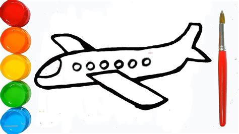 How to Draw an Airplane - Airplane Drawing for Kids - YouTube