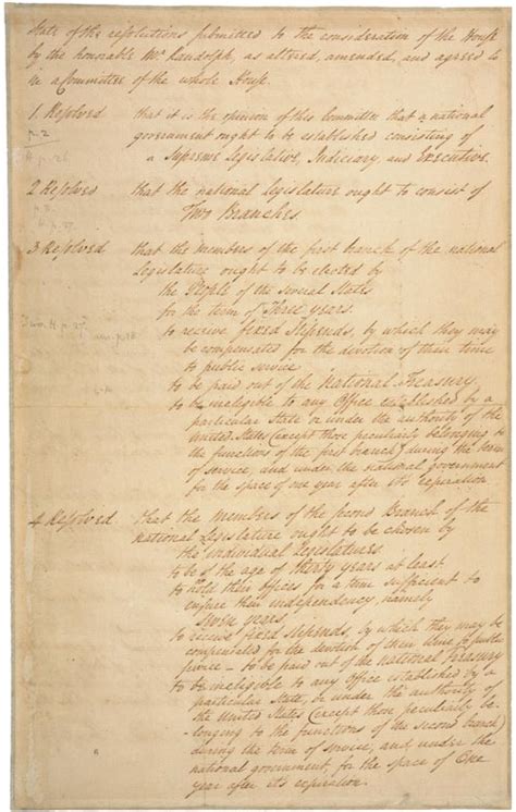 Virginia Plan (1787) | National Archives