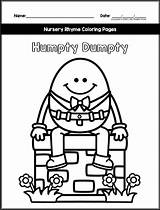 Humpty Dumpty Nursery Rhyme Coloring Pages Book  Made By Teachers sketch template