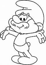 Awesome Hello Papa Smurf Cartoon Coloring Page Abstract Pages  sketch template