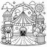 Circus coloring page Line Art  Premium AI Generated Vector sketch template