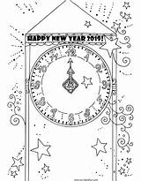 New Years Coloring Pages 2019 sketch template