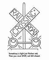 Crossing Railway Tracks Coloring Page  Free Printable Pages sketch template