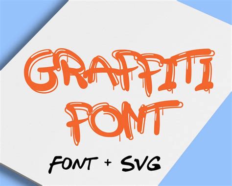 Graffiti Alphabet Font graffiti svg street art svg files | Etsy