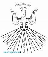 Holy Spirit Gifts Coloring Page Sketch sketch template