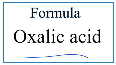 How to Write the Formula for Oxalic acid - YouTube