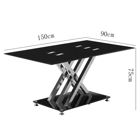 Modern Living Room Furniture 10mm Tempered Glass Top Dining Table Set ...