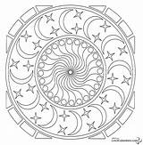 Star Mandala Coloring Page sketch template