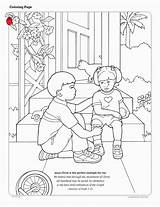 Free Coloring Page Jesus Serving sketch template