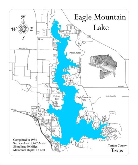 Eagle Gallery: Eagle Mountain Lake Map